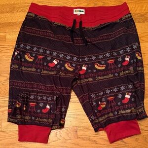 Festive Johnsonville Sausage Pajama Pants XXL Full pants leg length like NEW